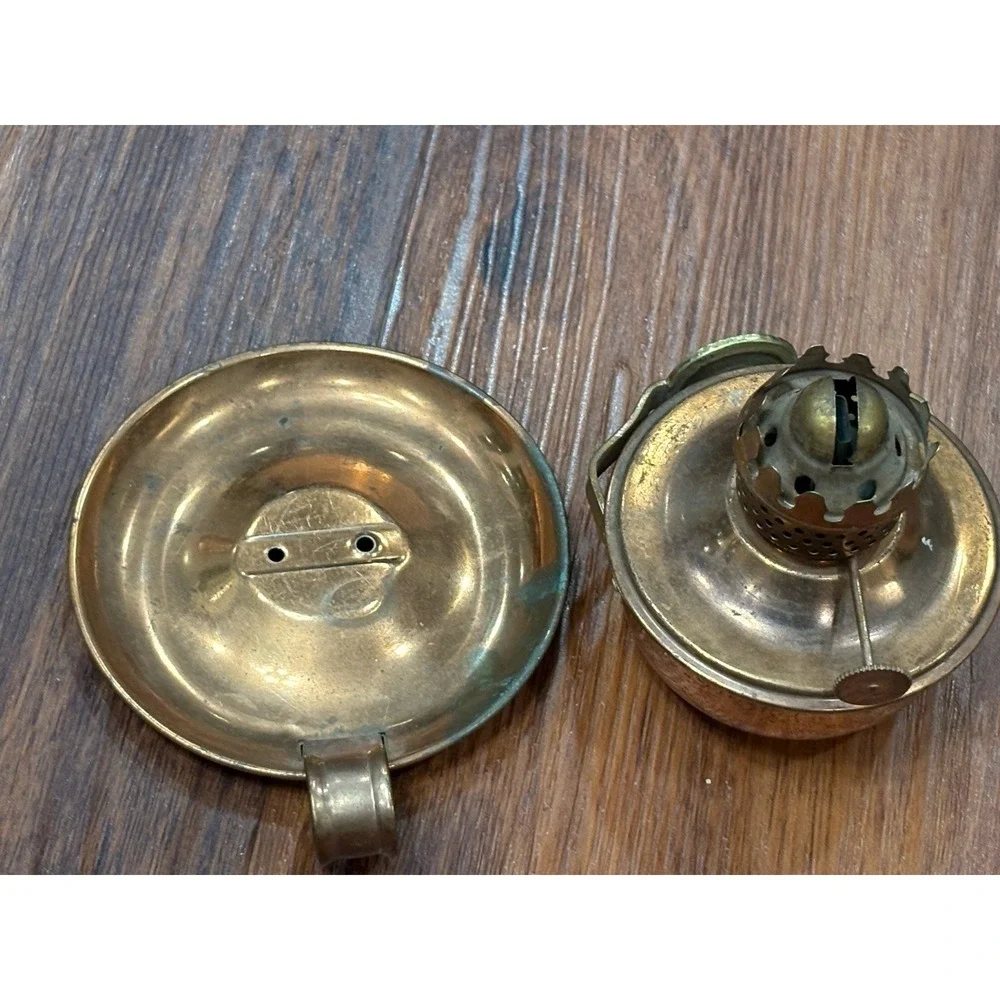 Vintage Stellar Kerosene Oil Copper Wick Lamp Walking Light Hong Kong 2Set READ!